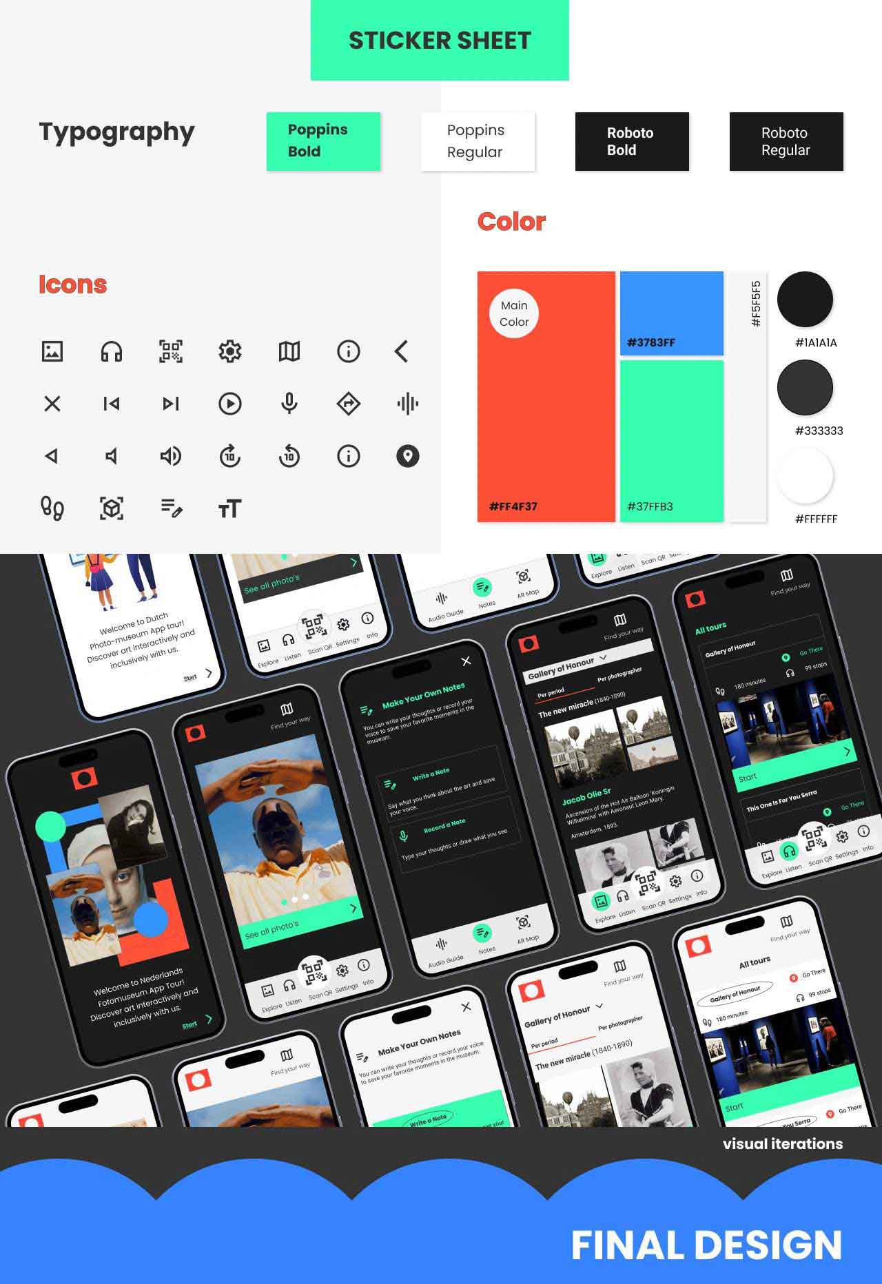 Sticker Sheet, Visual Interations and Final Design