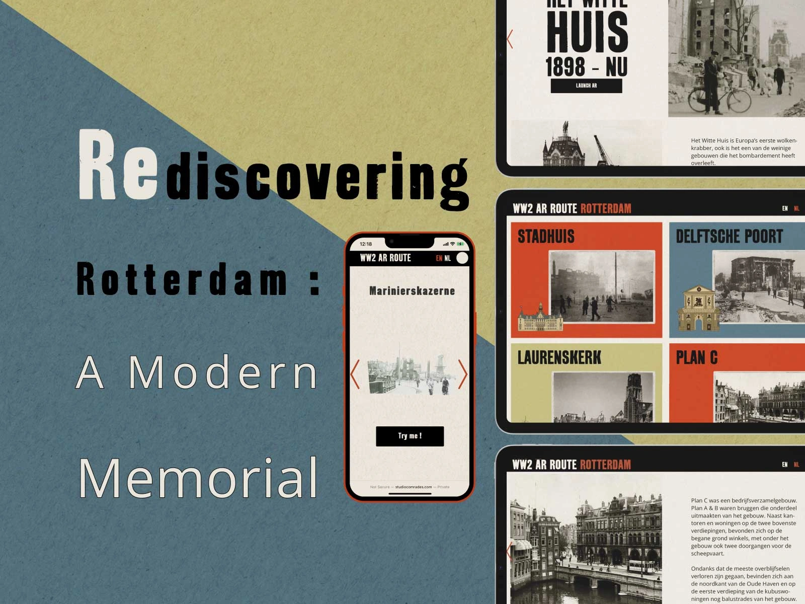 World War II Routes Rotterdam, AR city experience.